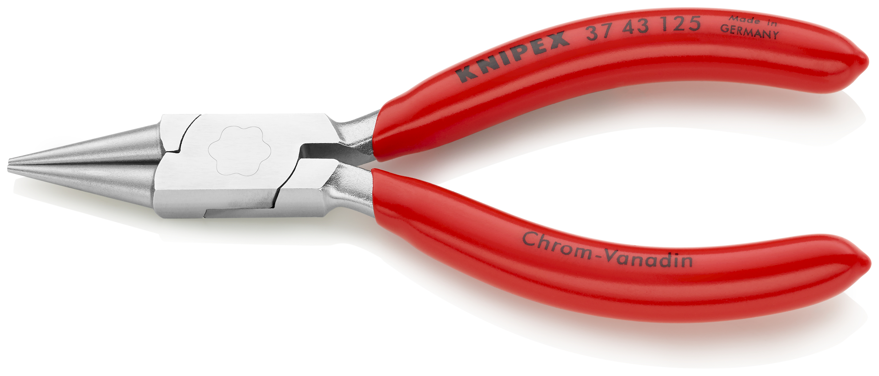 KNIPEX KNIPEX 37 43 125 Greifzange für Feinmechanik 125 mm verchromt mit Kunststoff überzogen KNIPEX KNIPEX 37 43 125 Greifzange für Feinmechanik 125 mm verchromt mit Kunststoff überzogen