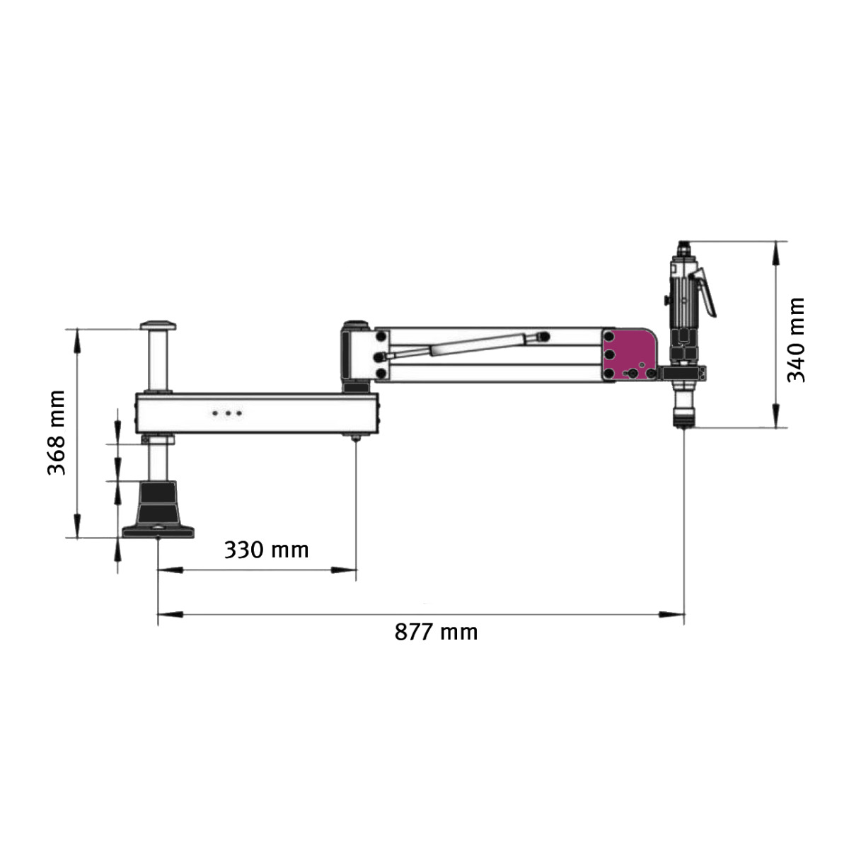 STÜRMER Pneumatischer Gewindeschneidapparat Optimum OPTIdrill DGP 12 STÜRMER Pneumatischer Gewindeschneidapparat Optimum OPTIdrill DGP 12