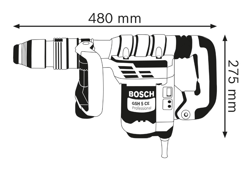 BOSCH Schlaghammer mit SDS-max GSH 5 CE BOSCH Schlaghammer mit SDS-max GSH 5 CE