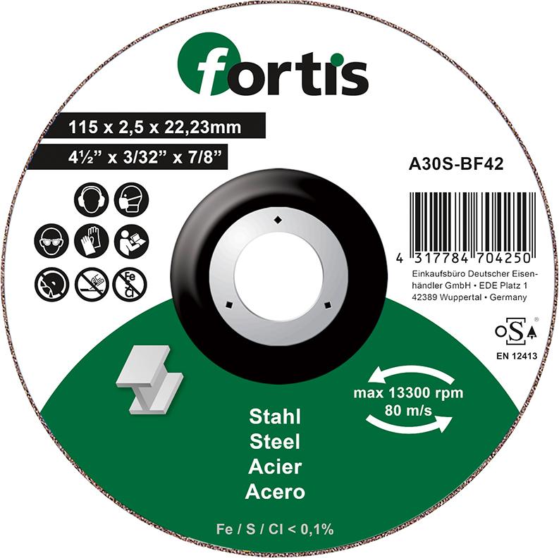 FORTIS Trennscheibe Stahl Ø115x1,0mm