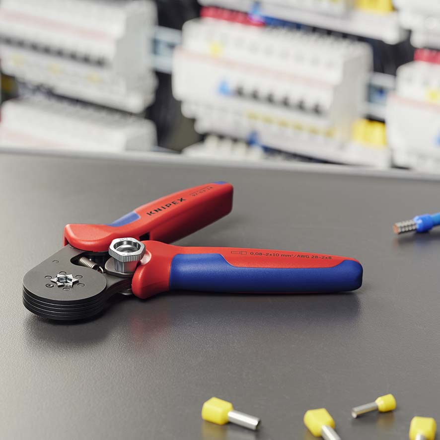 KNIPEX 97 53 14 SB Selbsteinstellende Crimpzange für Aderendhülsen mit Seiteneinführung 180 mm brüniert mit Mehrkomponenten-Hüllen KNIPEX 97 53 14 SB Selbsteinstellende Crimpzange für Aderendhülsen mit Seiteneinführung 180 mm brüniert mit Mehrkomponenten-Hüllen