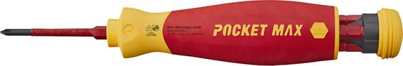 WIHA Schraubendreher mit Bitmagazin PocketMax® electric gemischt mit 4 slimBits