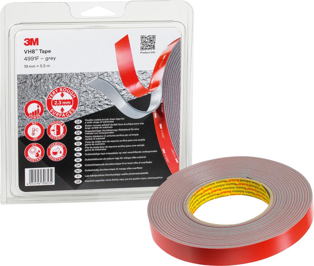 3M 3M 4991F doppelseitig VHB grau 19mmx5.5m 3M 3M 4991F doppelseitig VHB grau 19mmx5.5m