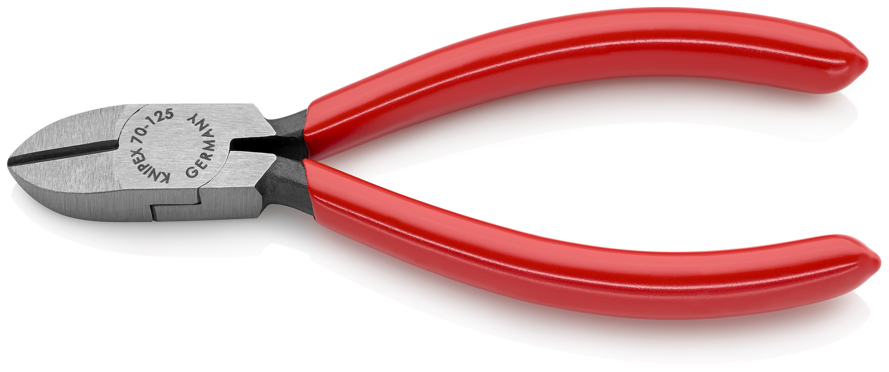 KNIPEX KNIPEX 70 01 125 Seitenschneider 125 mm schwarz atramentiert mit Kunststoff überzogen poliert
