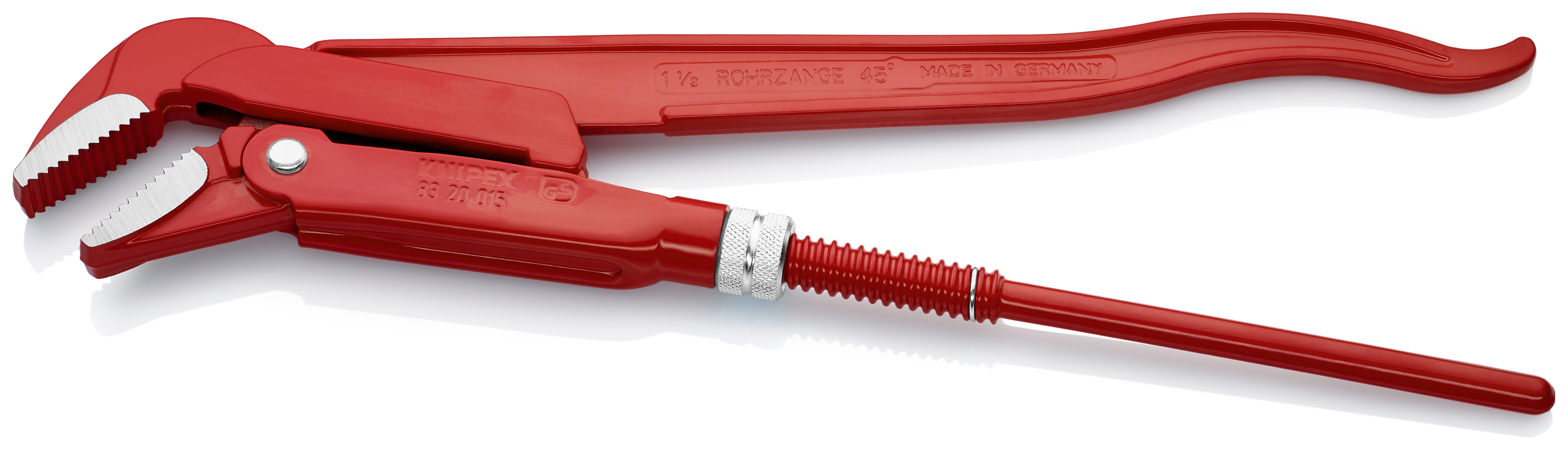 KNIPEX KNIPEX 83 20 015 Rohrzange 45° 430 mm rot pulverbeschichtet KNIPEX KNIPEX 83 20 015 Rohrzange 45° 430 mm rot pulverbeschichtet