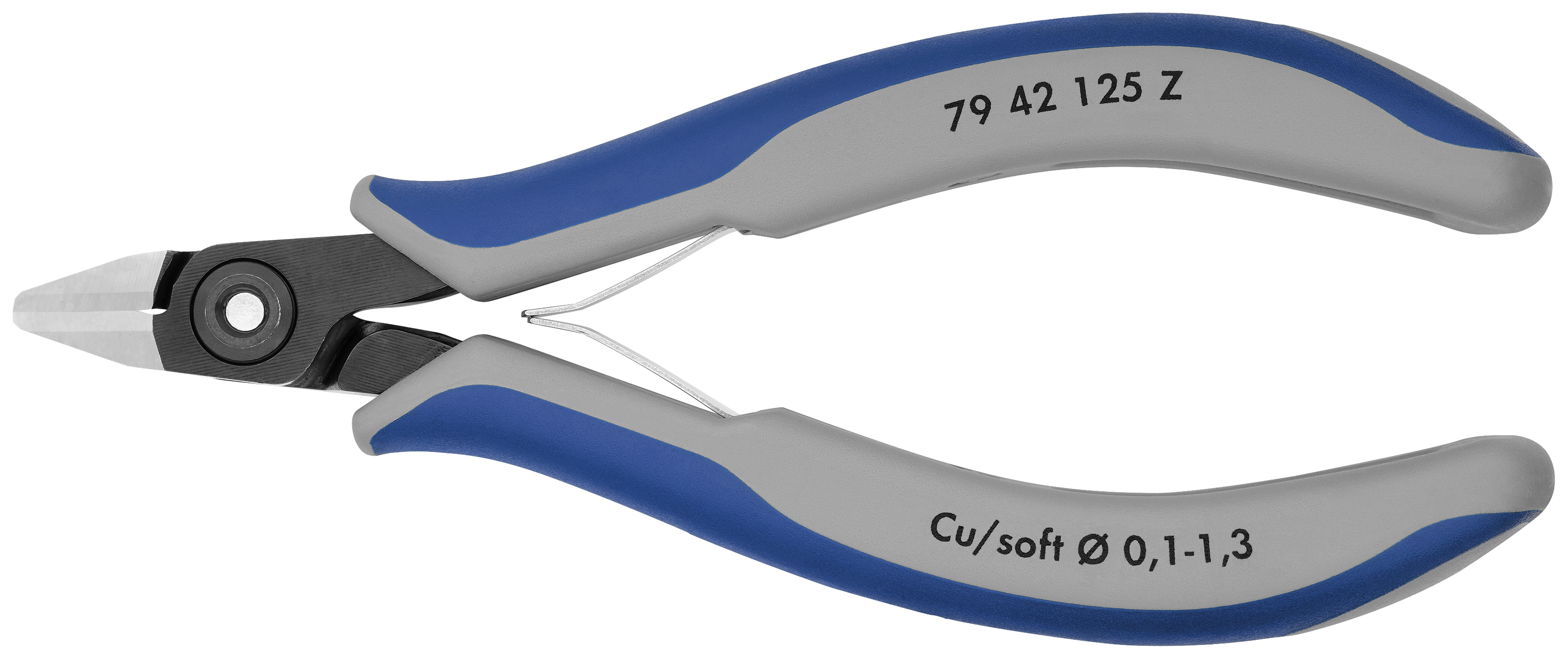 KNIPEX KNIPEX 79 42 125 Z Präzisions-Elektronik-Seitenschneider 125 mm brüniert mit Mehrkomponenten-Hüllen poliert KNIPEX KNIPEX 79 42 125 Z Präzisions-Elektronik-Seitenschneider 125 mm brüniert mit Mehrkomponenten-Hüllen poliert