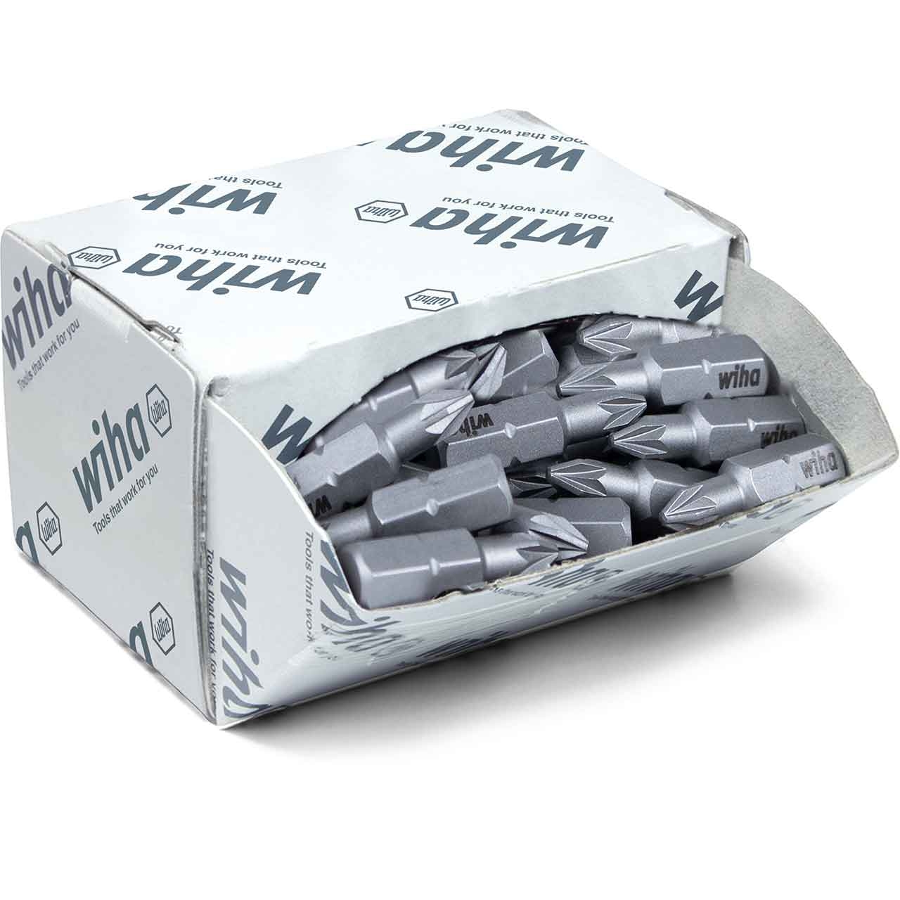 WIHA Bit-Set Standard 25mm PZ1 50tlg., Pozidriv, 1/4" in Großpackung WIHA Bit-Set Standard 25mm PZ1 50tlg., Pozidriv, 1/4" in Großpackung
