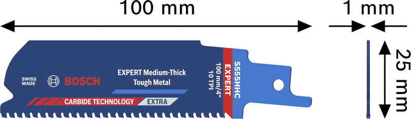 BOSCH EXPERT Medium-Thick Tough Metal S555HHC Säbelsägeblatt BOSCH EXPERT Medium-Thick Tough Metal S555HHC Säbelsägeblatt