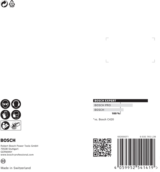 BOSCH EXPERT C470 Schleifscheibe, 125mm, K40, 8 Löcher, 5-tlg. BOSCH EXPERT C470 Schleifscheibe, 125mm, K40, 8 Löcher, 5-tlg.