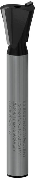 BOSCH PRO Zinkenfräser, 15°, Schaft 1/4" BOSCH PRO Zinkenfräser, 15°, Schaft 1/4"