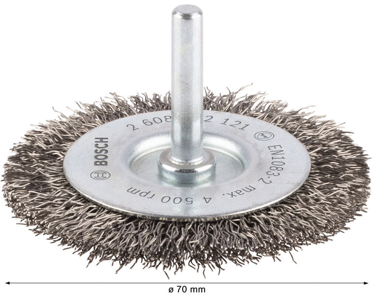 BOSCH PRO Stainless Steel clean Scheibenbürste, gerader Schaft, 70 x 0,3 mm