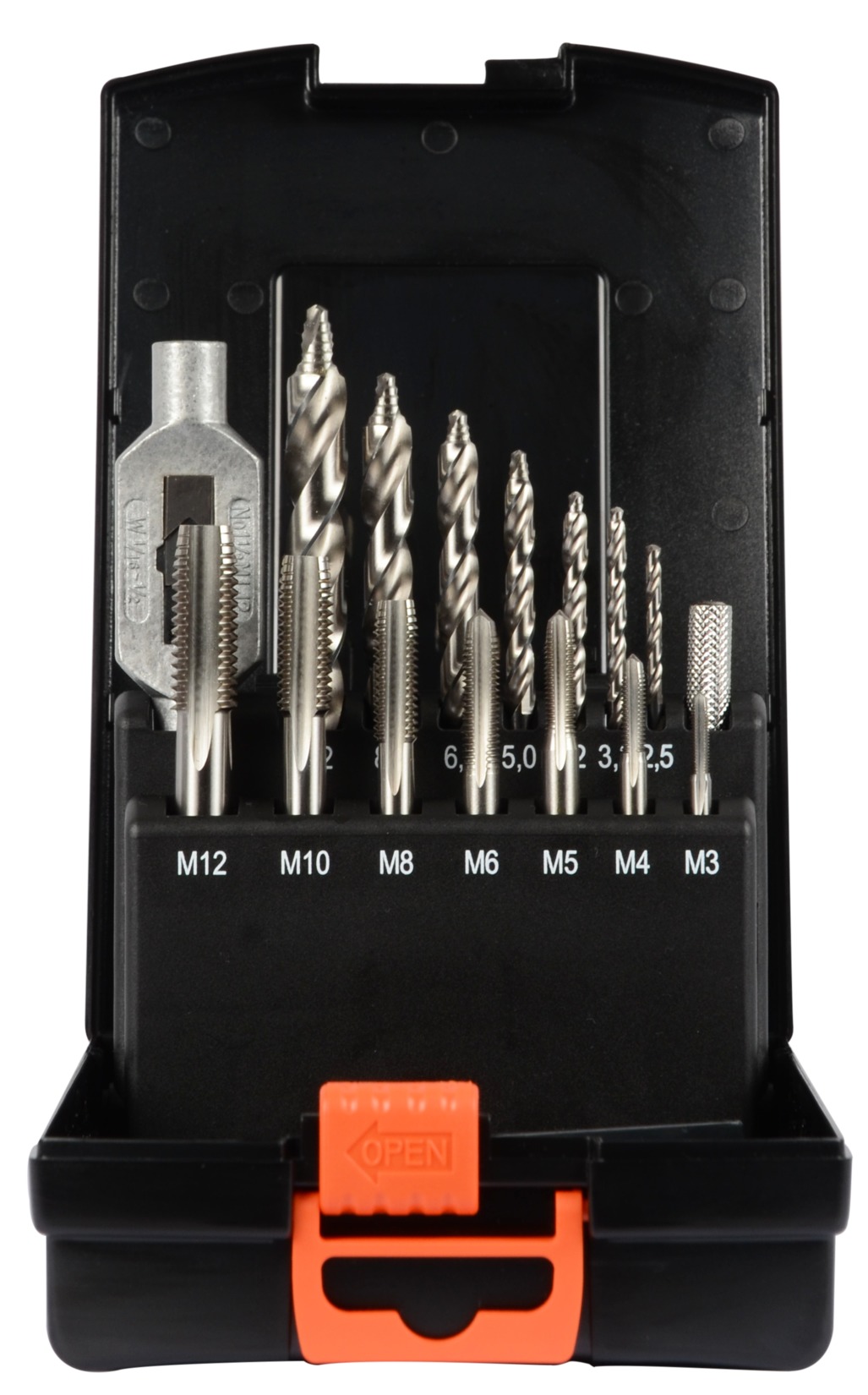 PROJAHN PROSTEP Gewinde-Set HSS-G 15-tlg. M3 - M12 in Kunststoffkassette