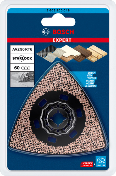 BOSCH EXPERT Sanding Plate AVZ 90 RT6 Blatt für Multifunktionswerkzeuge, 90 mm