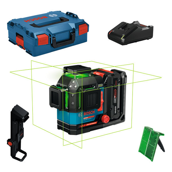 BOSCH EXPERT Linienlaser EXLL18V-120-33CG, 1 x EXBA18V-40