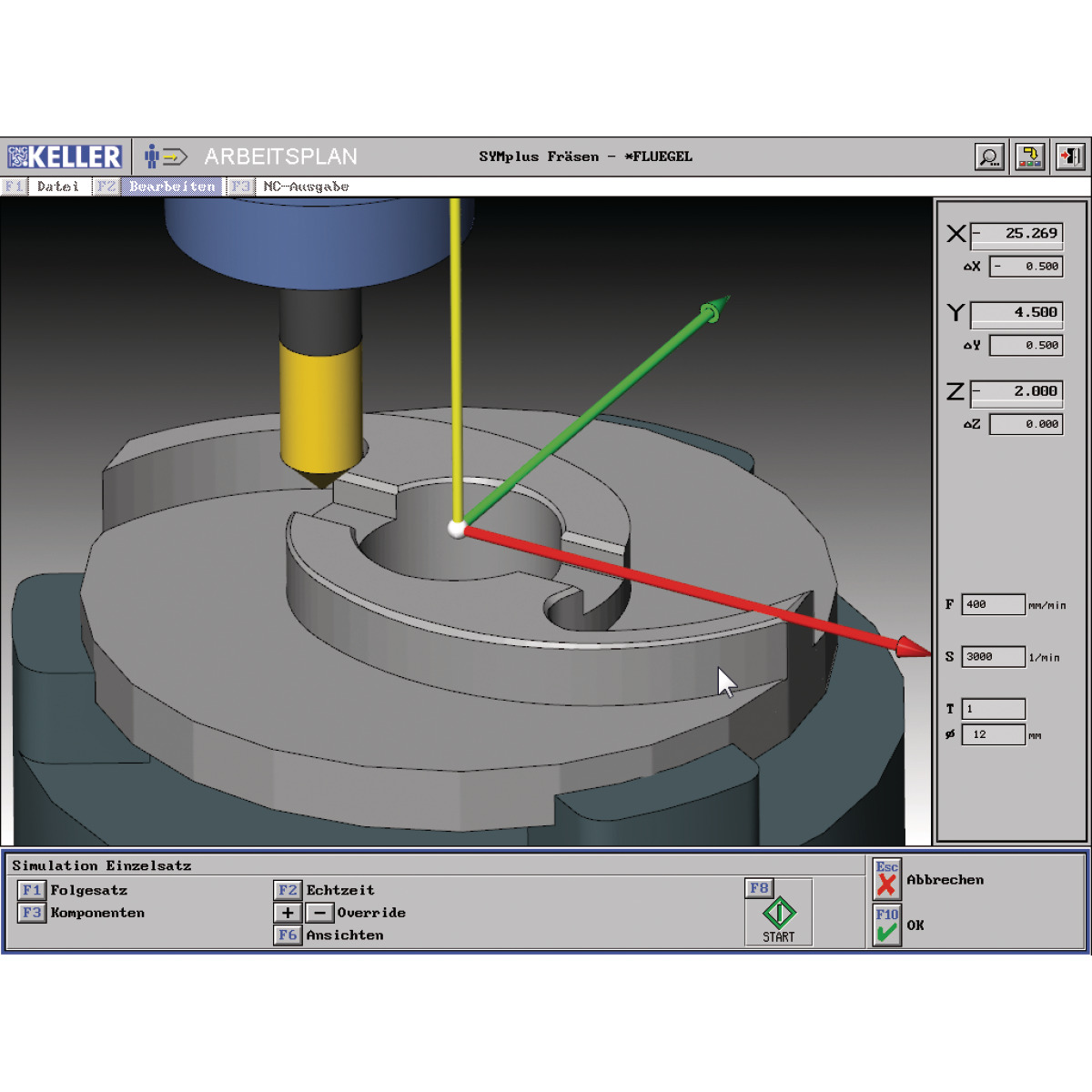 STÜRMER CNC-Software Optimum KELLER SYMplus plusCARE™ Fräsen STÜRMER CNC-Software Optimum KELLER SYMplus plusCARE™ Fräsen