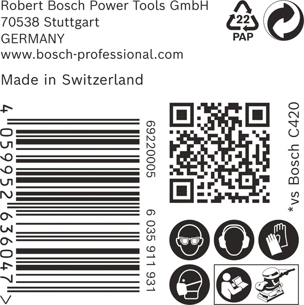 BOSCH EXPERT C470 Schleifblatt, 115x107mm, K40, 6 Löcher, 50-tlg. BOSCH EXPERT C470 Schleifblatt, 115x107mm, K40, 6 Löcher, 50-tlg.