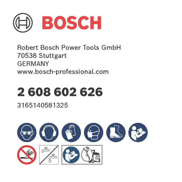 BOSCH Diamanttrennscheibe Standard for Asphalt, 400 x 20,00/25,40 x 3,6 x 8 mm