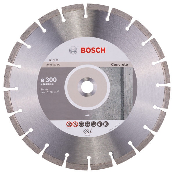 BOSCH Diamanttrennscheibe Standard for Concrete, 300 x 22,23 x 3,1 x 10 mm