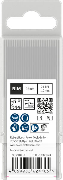 BOSCH PRO Metal medium T121AFC Stichsägeblatt, 92 mm, 25-tlg.