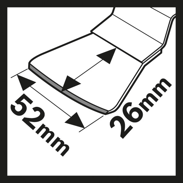 BOSCH HCS Schaber ATZ 52 SC, biegesteif, 52 x 26 mm, 10er-Pack