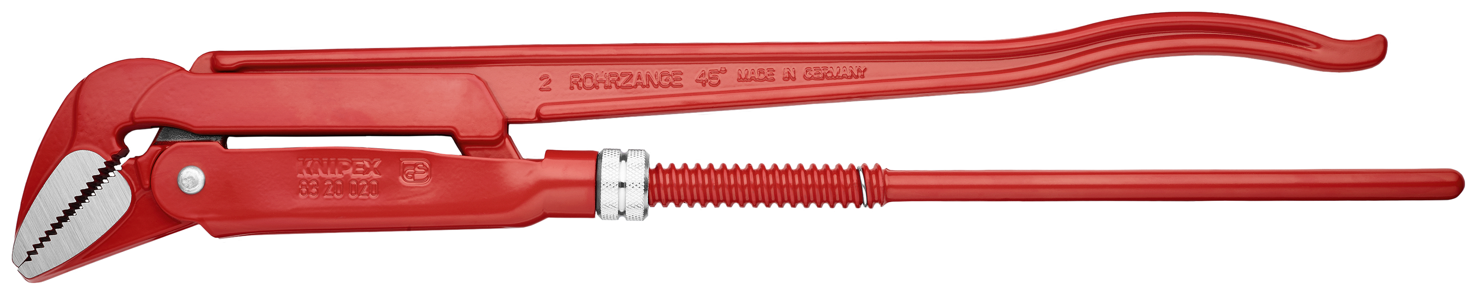 KNIPEX KNIPEX 83 20 020 Rohrzange 45° 570 mm rot pulverbeschichtet KNIPEX KNIPEX 83 20 020 Rohrzange 45° 570 mm rot pulverbeschichtet