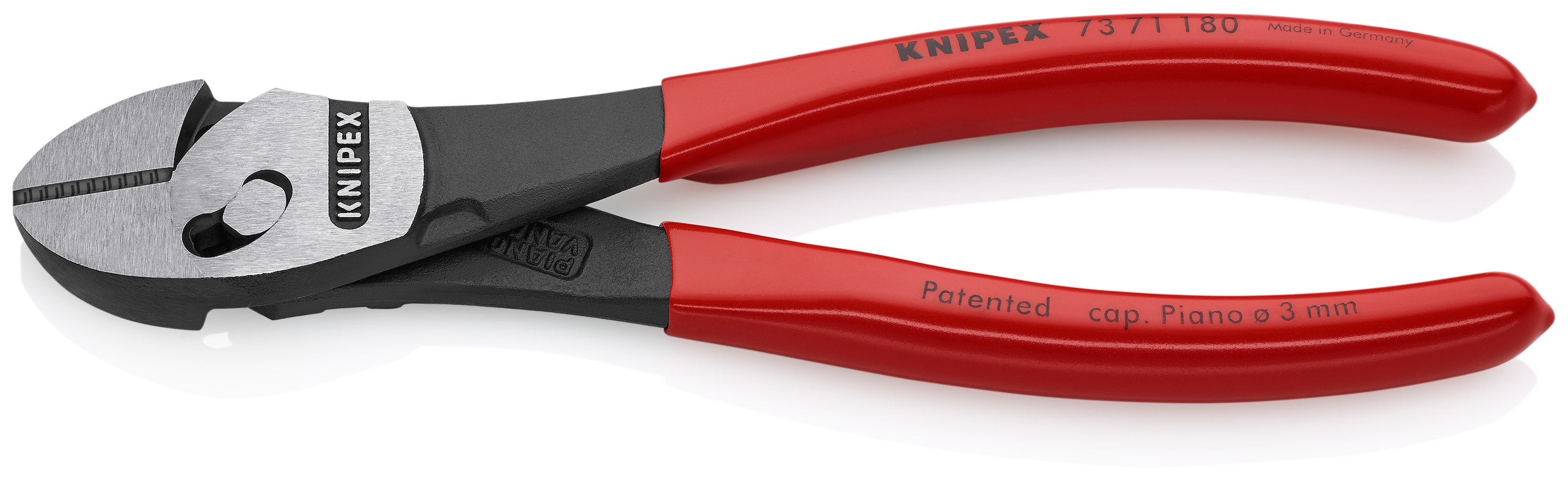 KNIPEX KNIPEX 73 71 180 TwinForce® Hochleistungs-Seitenschneider 180 mm schwarz atramentiert mit Kunststoff überzogen poliert KNIPEX KNIPEX 73 71 180 TwinForce® Hochleistungs-Seitenschneider 180 mm schwarz atramentiert mit Kunststoff überzogen poliert