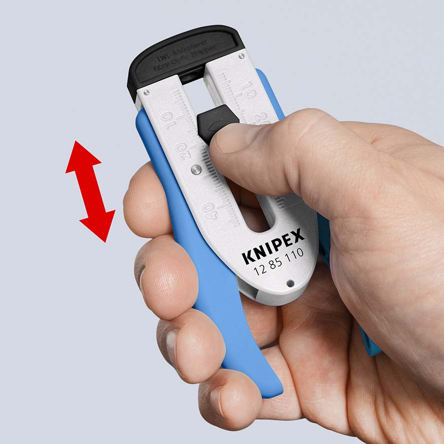 KNIPEX KNIPEX 12 85 110 SB Abisolierwerkzeug für Glasfaserkabel 190 mm