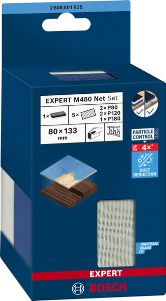 BOSCH EXPERT Dual Density Set: Handschleifblock und Schleifnetz, 80x133 mm