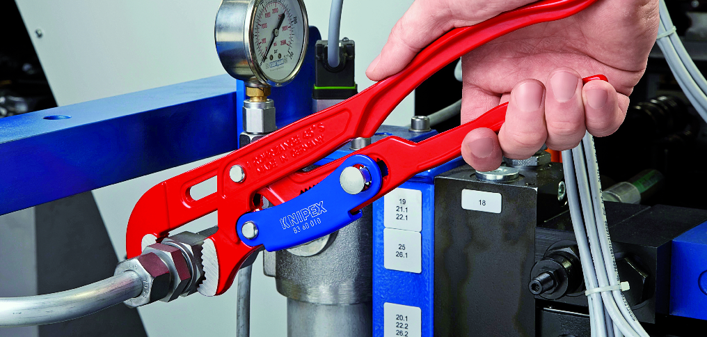 KNIPEX KNIPEX 83 60 020 Rohrzange S-Maul mit Schnelleinstellung 560 mm rot pulverbeschichtet