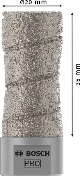 BOSCH PRO Ceramic dry Bohrkrone, 20 x 35 mm, M14