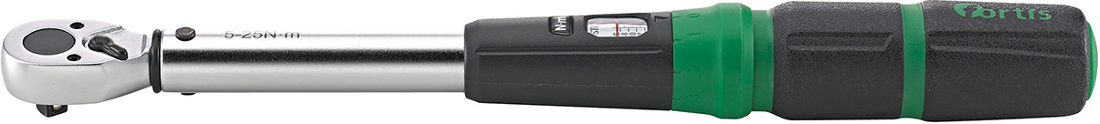 FORTIS Drehmomentschlüssel mit Hebel-Umschaltknarre, 5-25 Nm, 1/4" FORTIS Drehmomentschlüssel mit Hebel-Umschaltknarre, 5-25 Nm, 1/4"