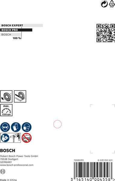 BOSCH PRO Metal clean Scheibenbürste, zylindrischer Schaft, 100 x 0,2 mm BOSCH PRO Metal clean Scheibenbürste, zylindrischer Schaft, 100 x 0,2 mm