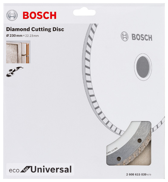 BOSCH Diamanttrennscheibe Turbo Eco For Universal, 230 mm BOSCH Diamanttrennscheibe Turbo Eco For Universal, 230 mm