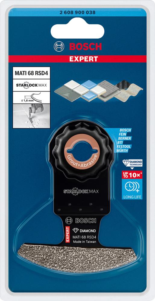 BOSCH EXPERT MATI 68 RSD4 Ecklatt für Multifunktionswerkzeuge, 68 x 10 mm BOSCH EXPERT MATI 68 RSD4 Ecklatt für Multifunktionswerkzeuge, 68 x 10 mm