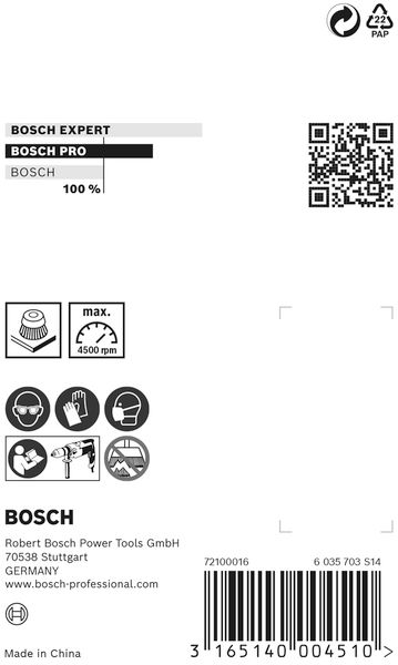 BOSCH PRO Metal clean Topfbürste, zylindrischer Schaft, 70 x 0,3 mm