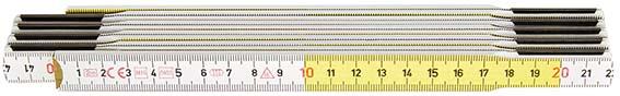 HULTAFORS Holz-Gliedermaßstab Nr. 270-2-10 weiß-gelb, 2m