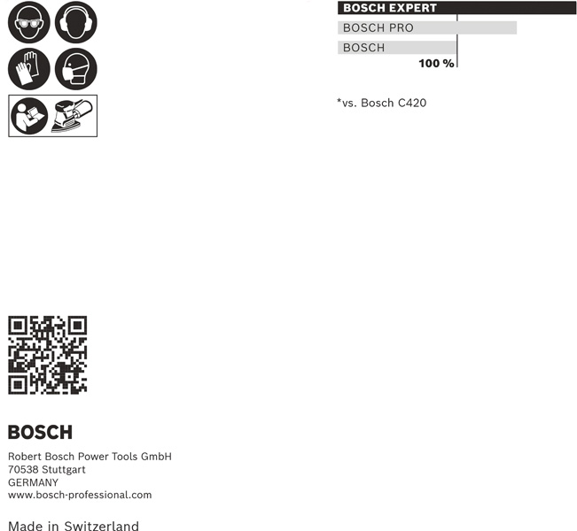 BOSCH EXPERT C470 Schleifblatt Set, 100x150mm, K60-180, 7 Löcher, 10-tlg.