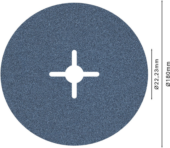 BOSCH PRO R574 Fiberscheibe, 180 mm, G80