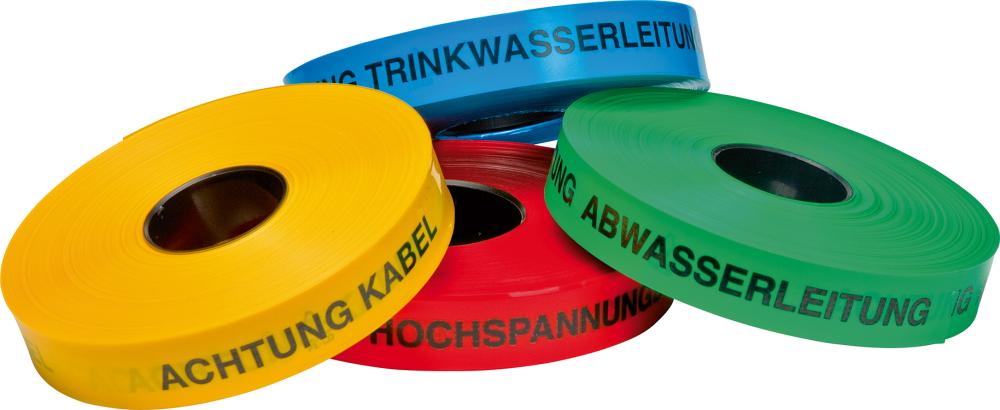 KELMAPLAST Trassen-Warnband 250 m Achtung Wasserleitung blau