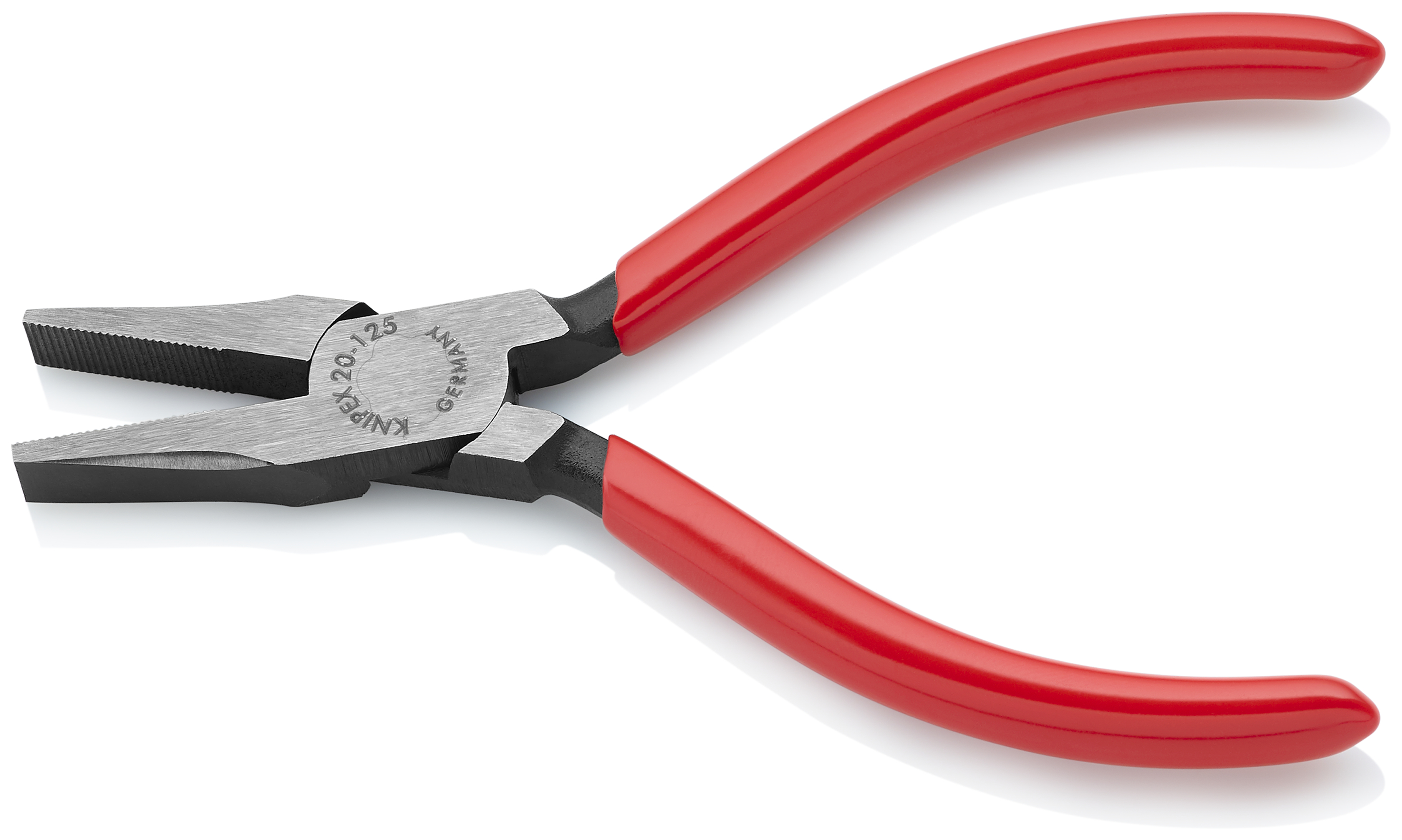 KNIPEX KNIPEX 20 01 125 Flachzange 125 mm schwarz atramentiert mit Kunststoff überzogen poliert