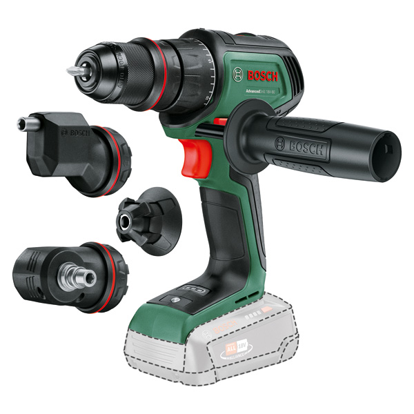 BOSCH Akku-Bohrschrauber AdvancedDrill 18V-80 QuickSnap + 3 Aufsätze BOSCH Akku-Bohrschrauber AdvancedDrill 18V-80 QuickSnap + 3 Aufsätze