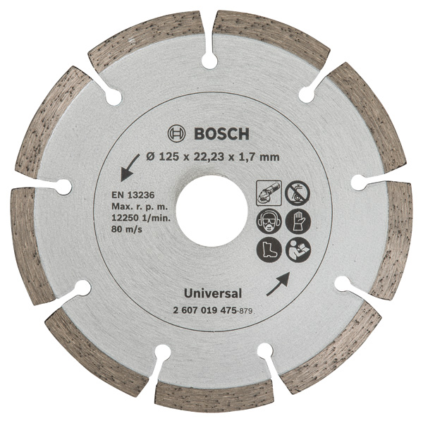BOSCH Diamanttrennscheibe für Baumaterial, Durchmesser: 125 mm BOSCH Diamanttrennscheibe für Baumaterial, Durchmesser: 125 mm