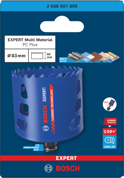 BOSCH EXPERT Multi Material Power Change Plus-Lochsäge, 83 x 60 mm BOSCH EXPERT Multi Material Power Change Plus-Lochsäge, 83 x 60 mm