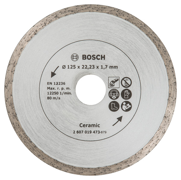 BOSCH Diamanttrennscheibe für Fliesen, Durchmesser: 125 mm BOSCH Diamanttrennscheibe für Fliesen, Durchmesser: 125 mm