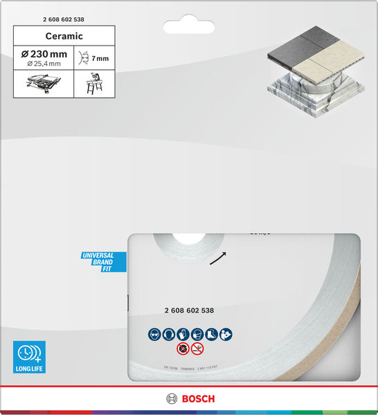 BOSCH Ceramic Trennscheibe, 230 x 7 mm, Bohrung 25,4 mm