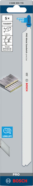 BOSCH PRO Metal Sandwich T1018AFP Stichsägeblatt, 250 mm, 5-tlg. BOSCH PRO Metal Sandwich T1018AFP Stichsägeblatt, 250 mm, 5-tlg.