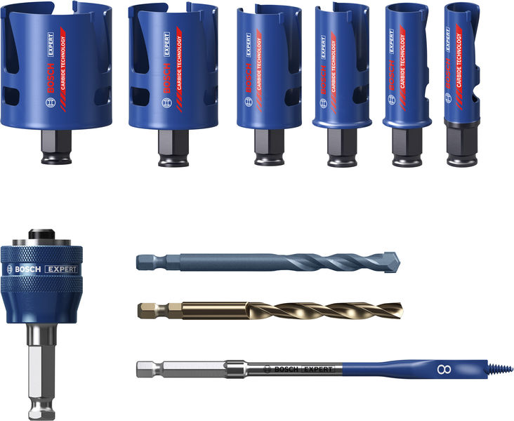 BOSCH EXPERT Construction Material Power Change Plus-Lochsägen-Set, 10-tlg. BOSCH EXPERT Construction Material Power Change Plus-Lochsägen-Set, 10-tlg.