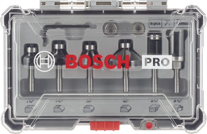 BOSCH PRO Kantenfräser-Set, 6-tlg BOSCH PRO Kantenfräser-Set, 6-tlg