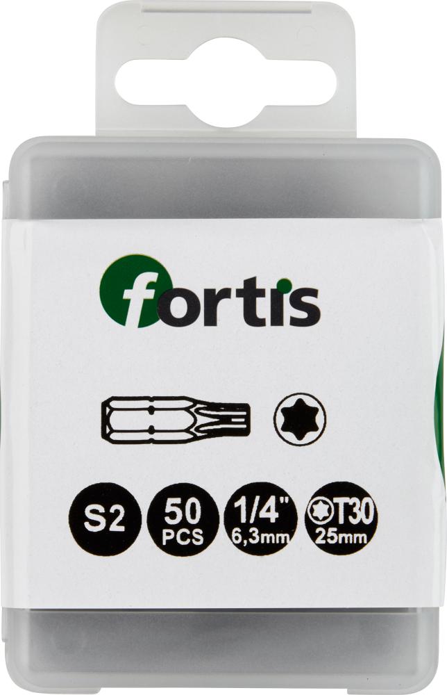 FORTIS Bit zähhart 1/4" DIN3126 C6,3 T30x25mm 50er Pack