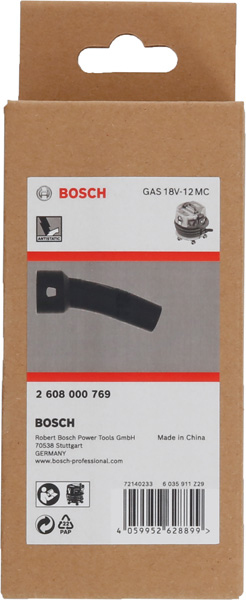 BOSCH Krümmerrohr (antistatisch), 75 x 50 x 148 mm BOSCH Krümmerrohr (antistatisch), 75 x 50 x 148 mm